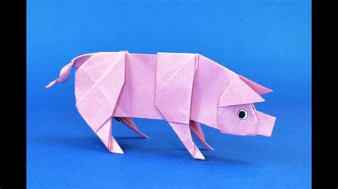 How To Make A Paper Pig Easy Origami Youtube