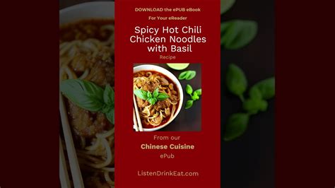 Sweet And Spicy Hot Chili Chicken Noodles With Basil Chinese Cuisine