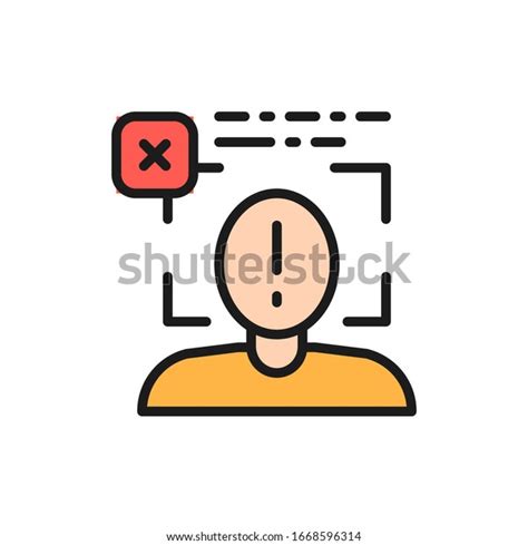 Face Not Identified Face Not Recognized Stock Vector Royalty Free