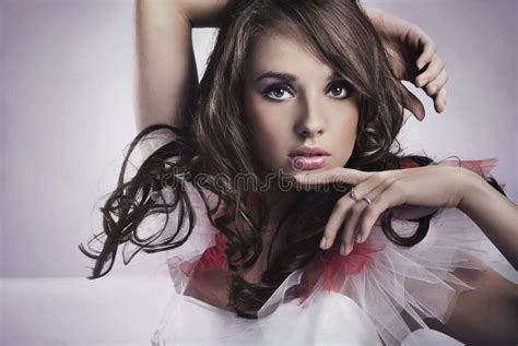 Brunette Beauty Stock Image Image Of Flirt Exotic Dress 13360561