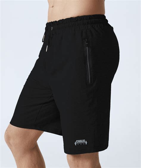 Black French Terry Shorts Chalk Concept