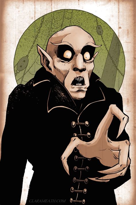 A Small 4in X6in Full Color Print Featuring Fanart Of Nosferatu From