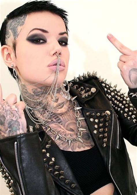 Pin By Shasta Mcnab On Tattoos Face Spikes Fashion Metal Girl Tattoo Skin