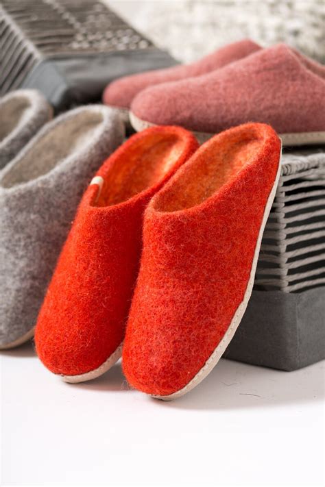 Felted Wool Slippers Wool Slippers Mule Slippers Womens Etsy Uk