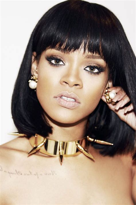 Rihanna Bob Hairstyles Wigs With Bangs Wig Hairstyles