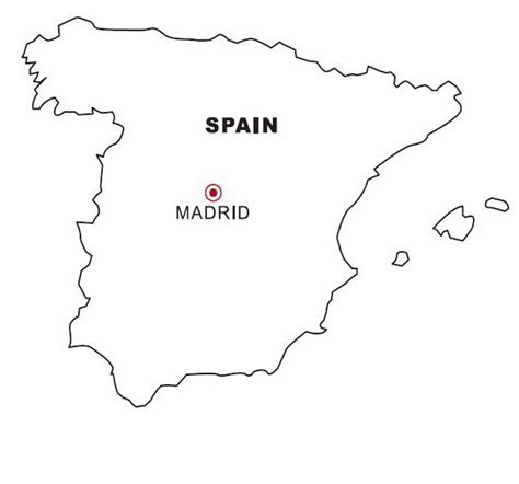 Colorea Tus Dibujos Mapa De España Para Colorear
