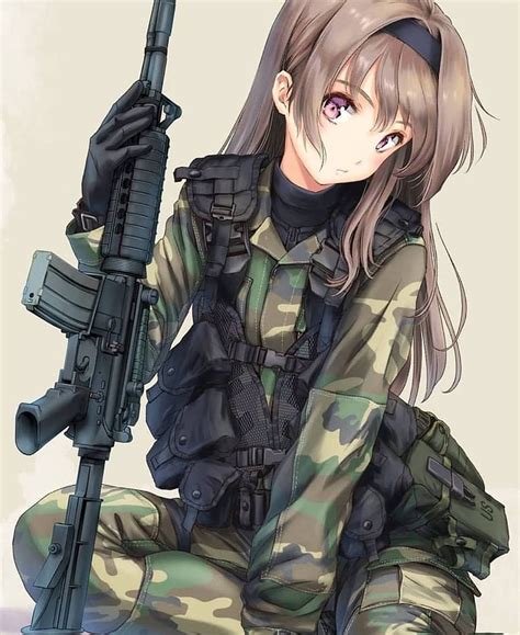 Army Anime Girl Anime Military Hd Phone Wallpaper Pxfuel