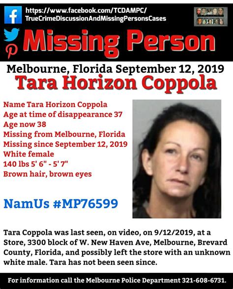 tara horizon coppola missing florida tcdampc miss florida missing persons person