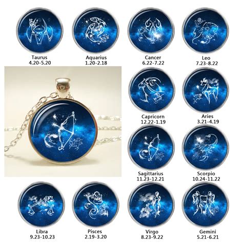 Constellation Necklace Zodiac Jewelry Astrological Sign Gemini Birthday