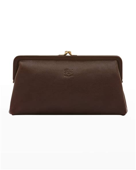 Il Bisonte Manuela Vegetable Tanned Leather Clutch Bag Neiman Marcus