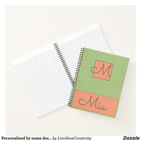 Personalized By Name Design Notebook Personalized Notebook