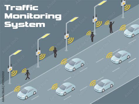 Traffic Monitoring System Diagram Detecting Vehicles And Pedestrians