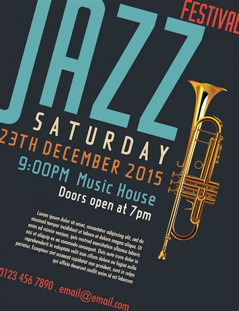 Premium Vector Jazz Music Festival Poster