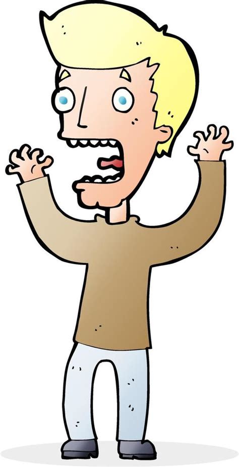 Cartoon Frightened Man 12283421 Vector Art At Vecteezy