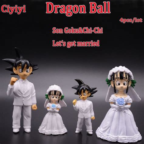 Buy 4pcsset Dragon Ball Son Gokuandchi Chi Get Married