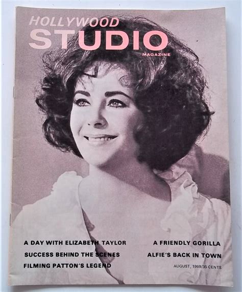 Hollywood Studio Magazine Vol 4 No 4 August 1969 Elizabeth Taylor