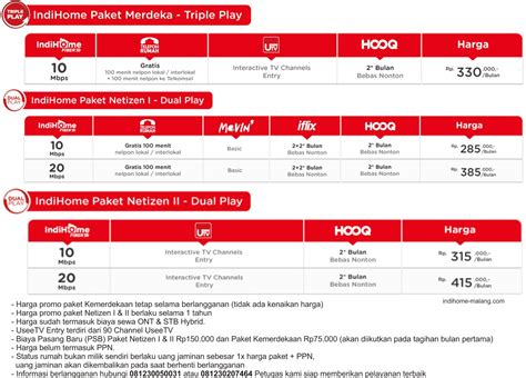 Daftar harga paket internet indihome terbaru 2021 | murah & komplit! Harga Paket Indihome Malang / Wifi Indihome Malang - Harga ini tidak hanya berlaku di indihome ...