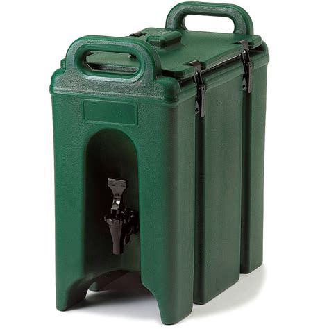 Cambro 500lcd131 dark brown insulated beverage/soup carrier, 4.75 gallon capacity. Cambro Green, 2.5 Gal. Insulated Beverage Dispenser ...