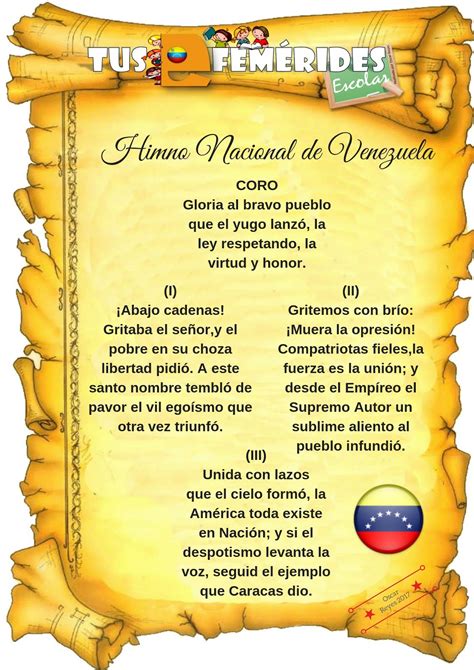 Historia Del Himno Nacional De Venezuela Kulturaupice