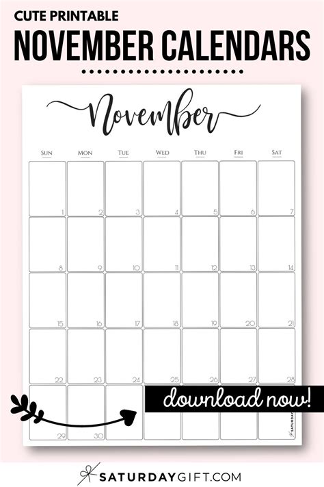 Looking For A Cute Free Printable November 2020 Calendar Here Are
