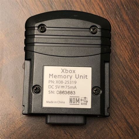 Original Microsoft Xbox Memory Unit Card Part No X08 25319 For Sale