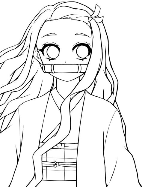 Anime Coloring Pages Nezuko Coloring And Drawing Ukup Sexiz Pix