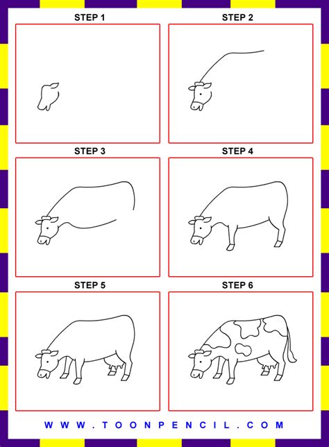 How To Draw A Simple Cow Step By Step At Drawing Tutorials