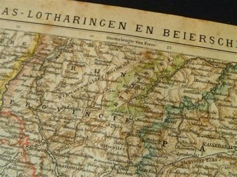 128 Year Old Map Of Alsace Lorraine 1886 By Decorativeprints €1095