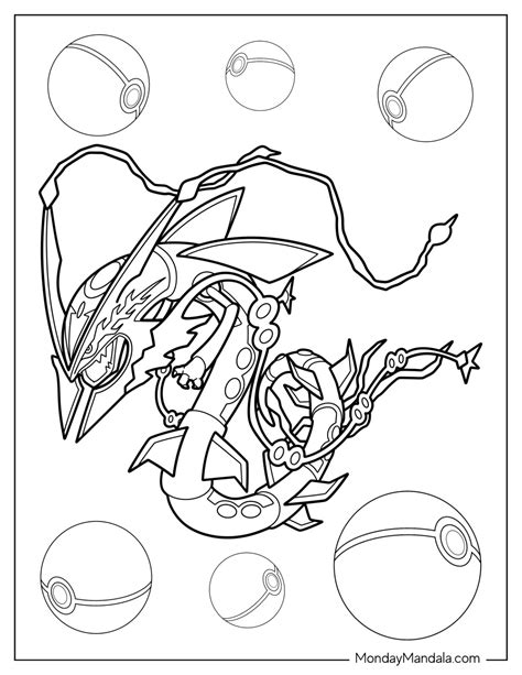 20 Rayquaza Coloring Pages Free PDF Printables Coloring Library