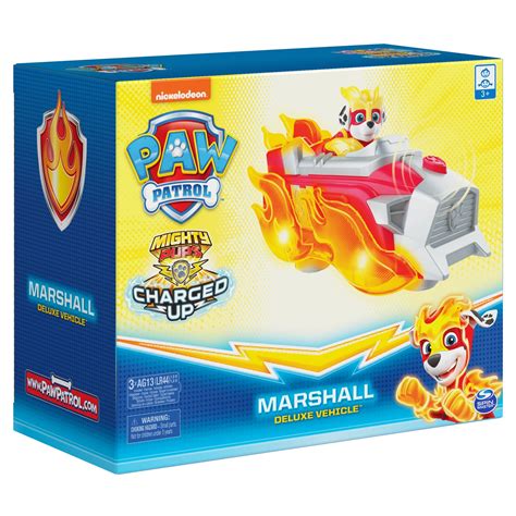 Mighty Pups Charged Up Marshalls Deluxe Vehicle Paw Patrol And Friends