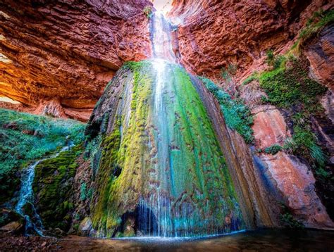 This Grand Canyon Gem Leads To A Dreamy 100 Ft Waterfall And A Moss