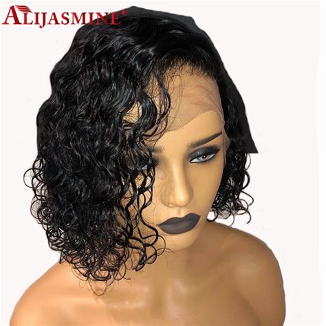 Glueless Curly Lace Frontal Wigs Brazilian Remy Human Hair Wigs For