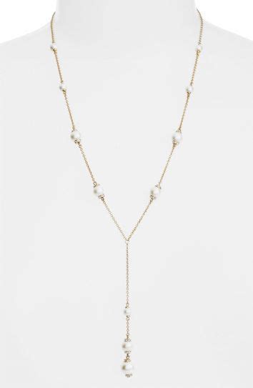 Kate Spade New York Pearls Of Wisdom Faux Pearl Y Necklace Jewelry Bags Women Jewelry Glitz