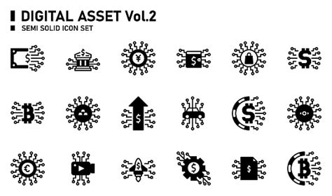 Digital Asset Icon Set Stock Illustration Download Image Now