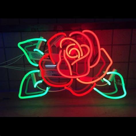 Some of our clients call us. Rose Flower Acrylic Handcraft Artwork Home Decor Real Neon ...