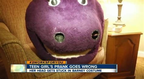 Firefighters Rescue Teenager Who Got Her Head Stuck Inside Barney The Dinosaur Mask Sun Sentinel