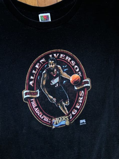 90s Allen Iverson Philadelphia 76ers Nba T Shirt Size Medium Rare Vntg