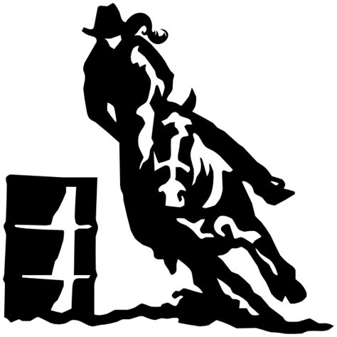 Cowgirl Rodeo Barrel Racing On A Horse Sticker