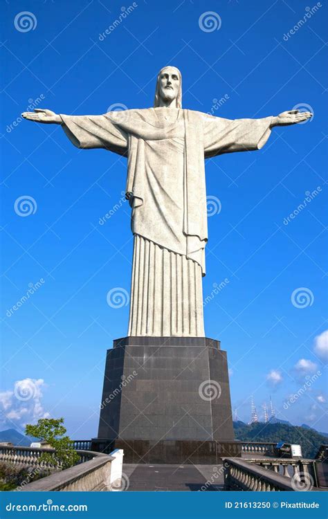 Christ Redeemer Statue Corcovado Rio De Janeiro Editorial Image Image