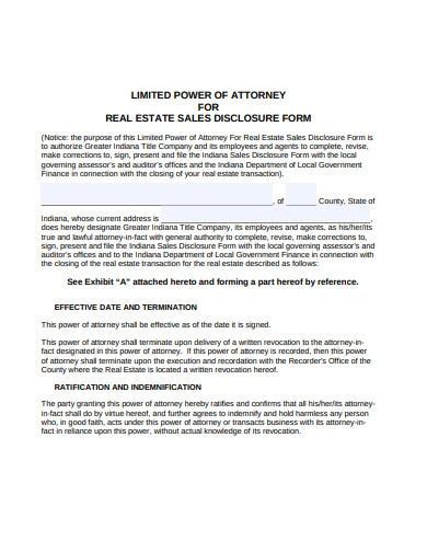 7 Free Real Estate Power Of Attorney Templates In Pdf Word