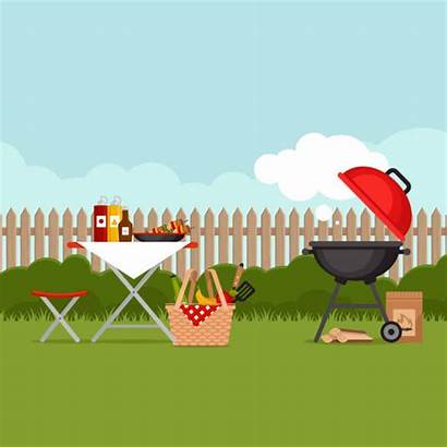 Yard Grill Clip Bbq Barbecue Flat Poster