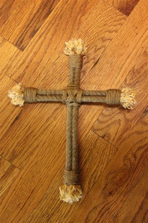 Rope Cross Wall Hanging Lariat Ropes Upcycled Into A Rustic Etsy