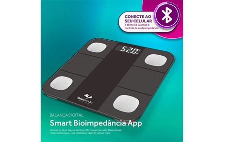 Balança Digital Corporal Bioimpedância c Aplicativo Bluetooth Smart App Relaxmedic Amazon