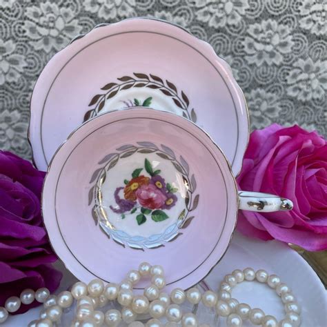 Aynsley Kitchen Vintage Aynsley Pink Floral Teacup And Saucer Poshmark