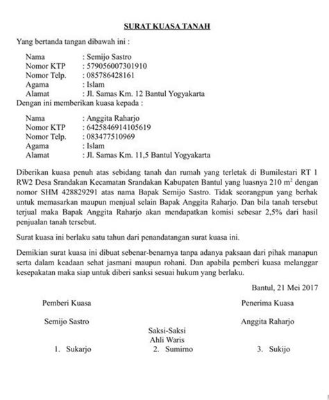 Rumahcom jual beli rumah dan tanah merupakan proses kompleks dan membutuhkan banyak dokumen dan persyaratan salah satunya adalah surat kuasa ahli waris. Contoh Surat Kuasa Pendampingan Hukum - Kumpulan Contoh Surat dan Soal Terlengkap