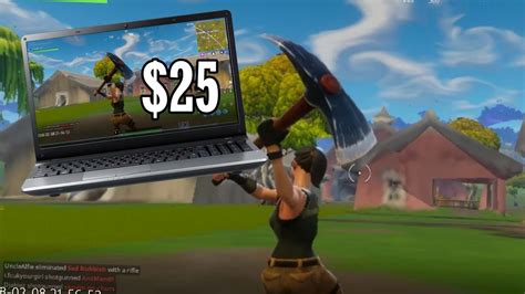 Gaming with inspiron 15 5570. Playing Fortnite on a $25 Laptop - YouTube