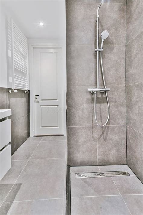 Modern Shower Stall Stock Image Image Of Modern Indoor 221966623