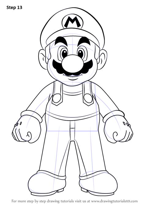 Learn How to Draw Mario from Super Mario (Super Mario) Step by Step