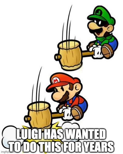 Luigi Smashes Mario Imgflip