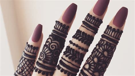 Beautiful Stylish Finger Mehndi Henna Design For Hands Eid Weddings Youtube